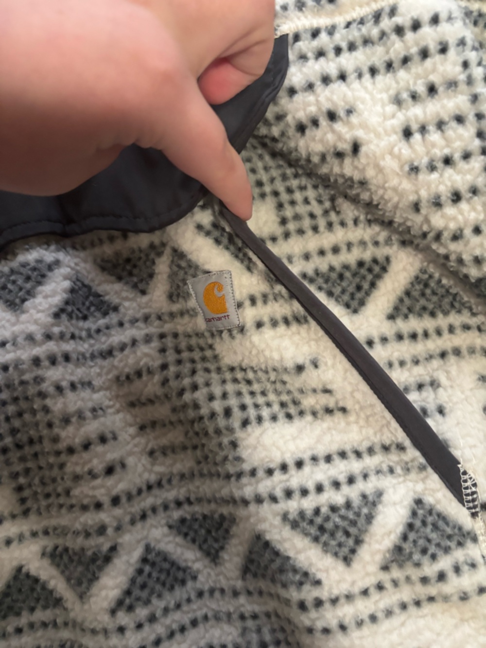 Patterned quarter button sweater - Picture 2 of 3
